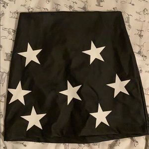 Star Faux Leather Mini Skirt